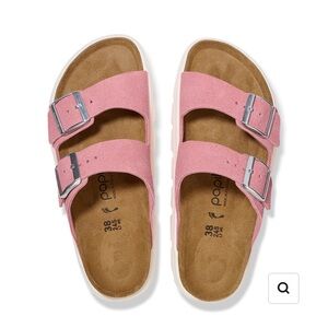 Birkenstock Papillio Arizona platform candy pink suede by Birkenstock women’s 7